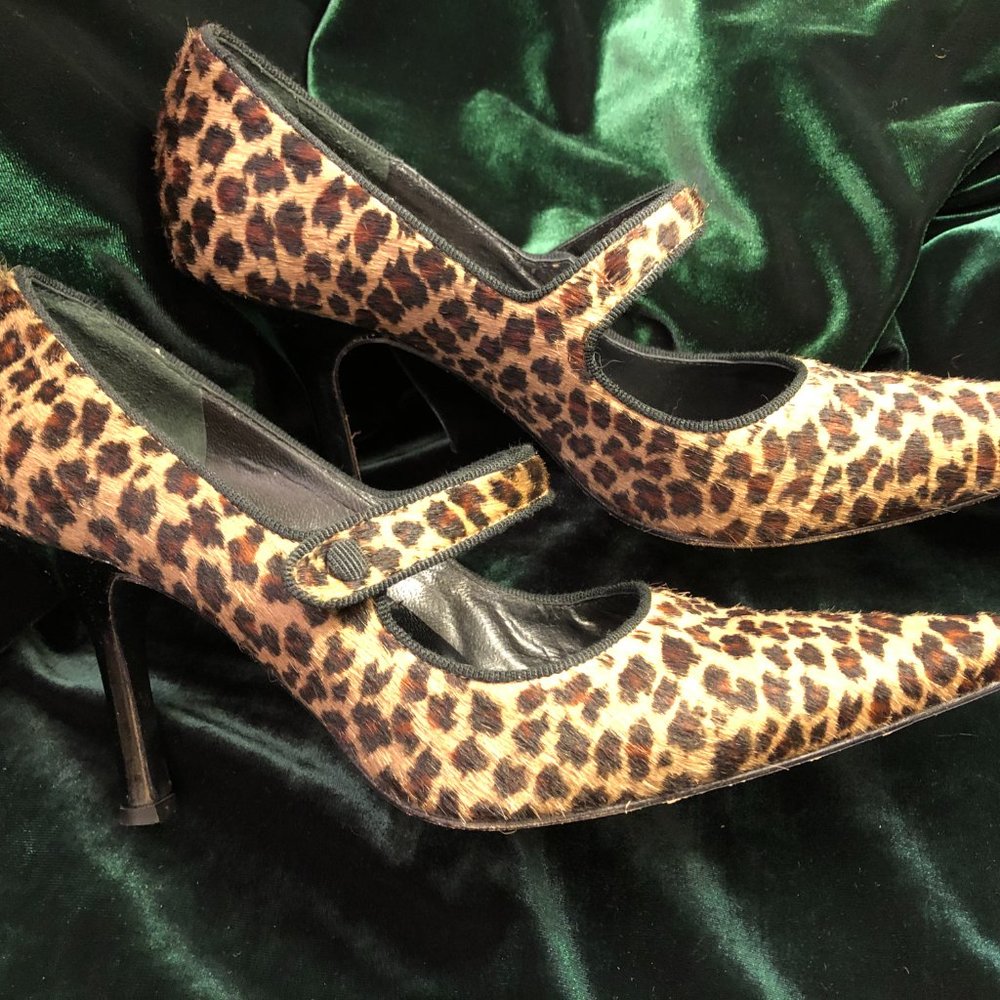 Sexy Calf Skin Leopard Print Heel (Size 8.5) - Picture 11 of 11